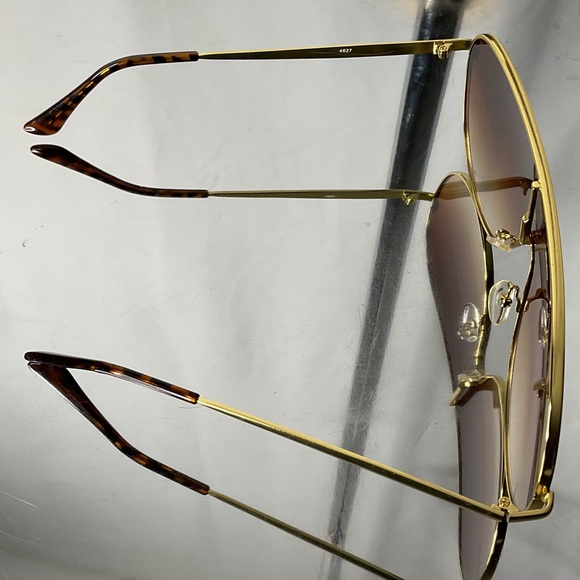 Gold and Brown Aviator Sunglasses - Picture 3 of 3